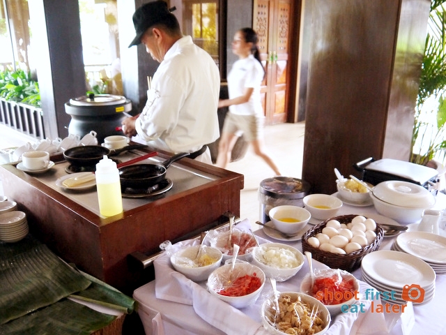 breakfast buffet at Balesin clubhouse