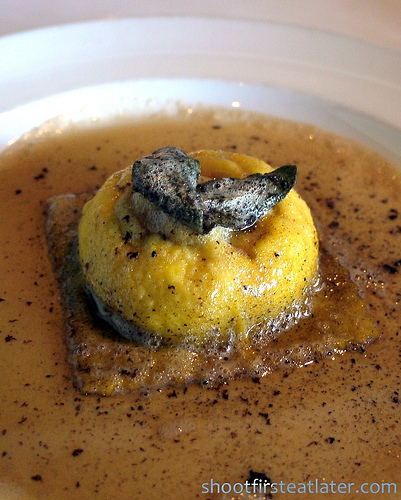 Osteria Mozza-ricotta & egg raviolo