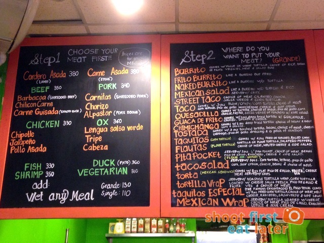 B&T Mexican Kitchen menu