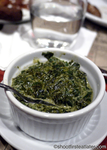 creamed spinach
